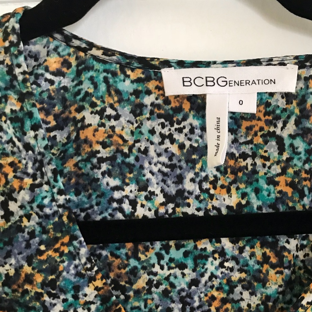 BCBGeneration Floral Long Sleeve Dress